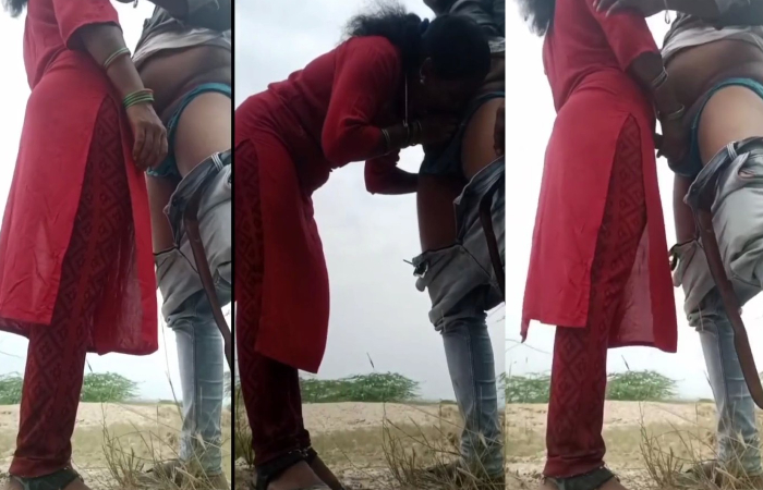 Outdoor girlfriend sucking and fucking